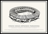 Stadio Diego Armando Maradona Vintage Schizzo poster-0