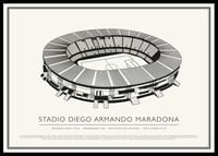 Stadio Diego Armando Maradona Vintage Schizzo poster-0