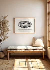 Stadio Diego Armando Maradona Vintage Schizzo poster-2