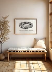 Stadio Diego Armando Maradona Vintage Schizzo poster-2