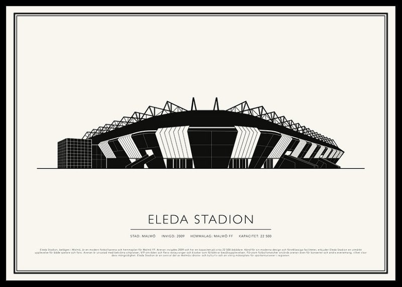 Eleda Stadion Vintage Skiss poster-12