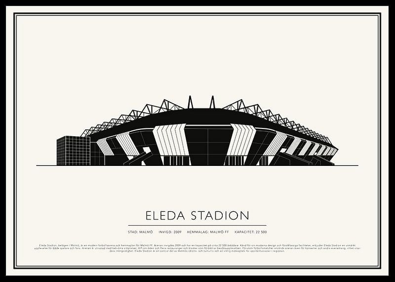 Eleda Stadion Vintage Skiss poster-12