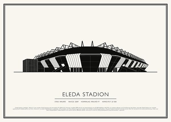 Poster Eleda Stadion Vintage Skiss 02 SE