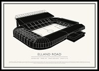 Elland Road Vintage Skizze Poster-0