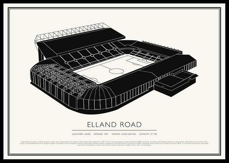 Poster Elland Road Vintage Sketch-12