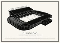 Elland Road Vintage Skizze Poster-1