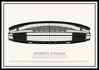 Plakat w stylu vintage ze szkicu stadionu Emirates-0