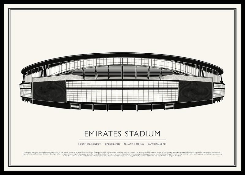 Poster Emirates Stadium Vintage Sketch-12