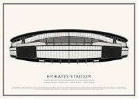 Plakat w stylu vintage ze szkicu stadionu Emirates-1