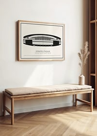 Plakat w stylu vintage ze szkicu stadionu Emirates-2