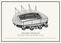 Poster Etihad Stadium Vintage Sketch-1