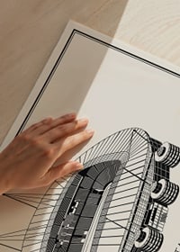 Etihad Stadium Vintage Sketch plakāts-3