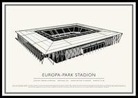 Europa-Park Stadion Vintage Skizze Poster-0