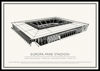 Europa-Park Stadion Vintage Skizze Poster-0