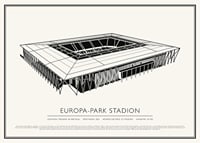 Europa-Park Stadion Vintage Skizze Poster-1