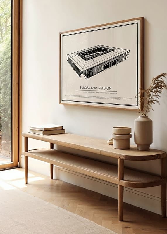 Poster Europa-Park Stadion Vintage Skizze 02 DE crossfade