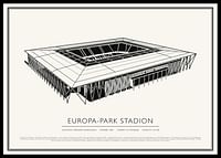 Poster Europa-Park Stadion Vintage Sketch-0