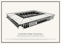 Poster Europa-Park Stadion Vintage Sketch-1