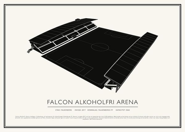 Poster Falcon Alkoholfri Arena Vintage Skiss 02 SE
