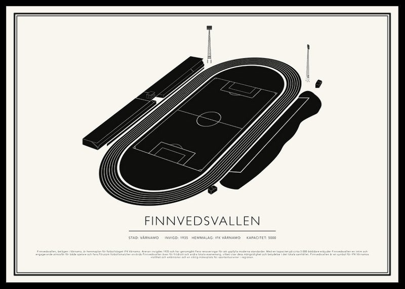 Finnvedsvallen Vintage Skiss poster-12