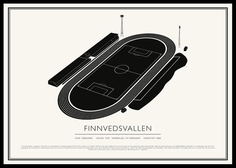 Finnvedsvallen Vintage Skiss poster-12