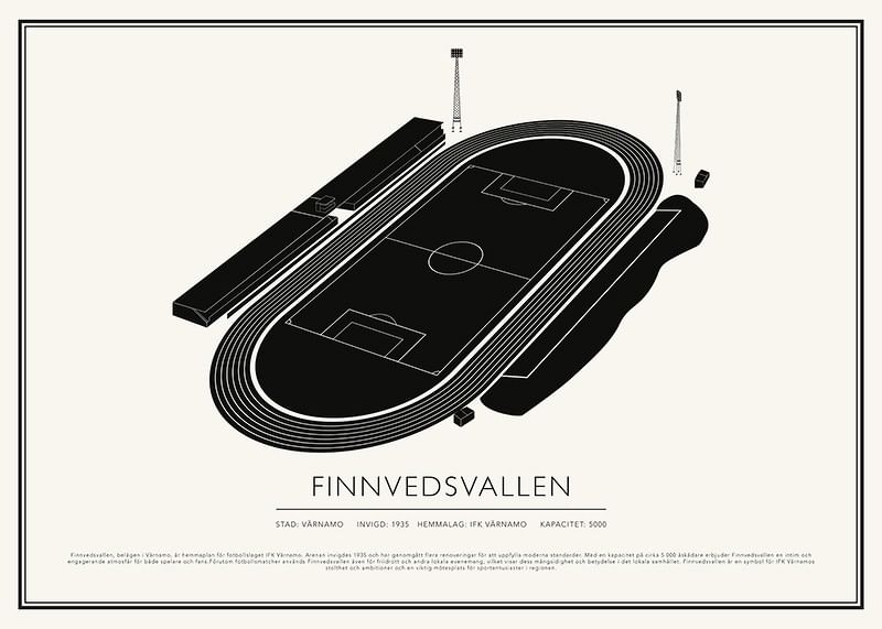 Finnvedsvallen Vintage Skiss poster-12