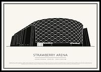 Poster Strawberry Arena Vintage Sketch-0