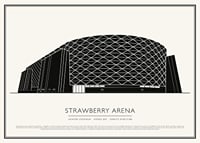Plagát Strawberry Arena Vintage Sketch-1
