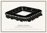 Gamla Ullevi Vintage Skiss poster-1
