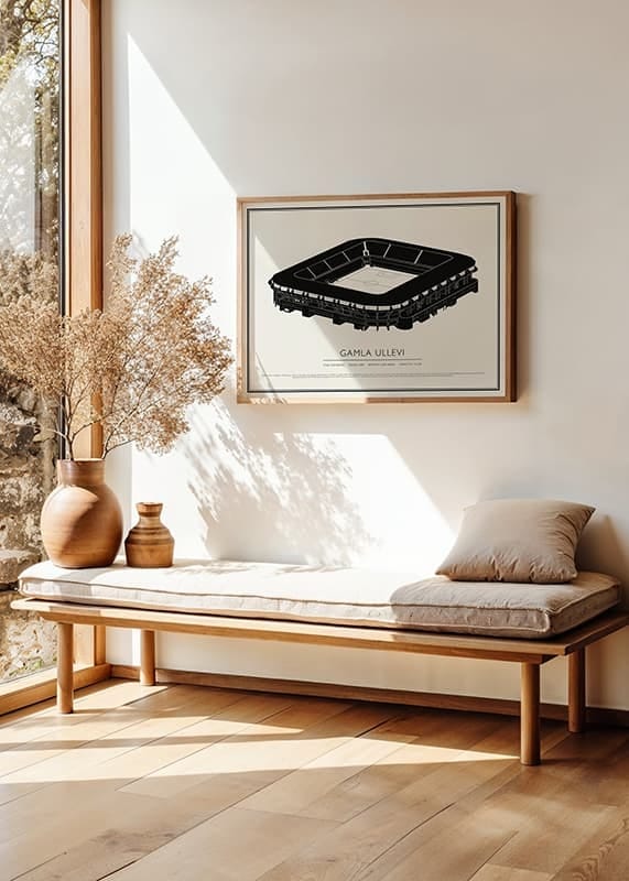 Poster Gamla Ullevi Vintage Skiss 02 SE crossfade