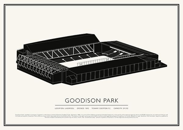 Poster Goodison Park Vintage Sketch 02 EN