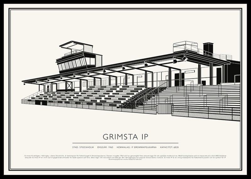 Grimsta IP Vintage Skiss poster-12