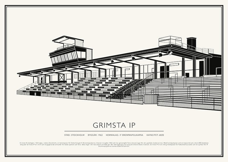 Grimsta IP Vintage Skiss poster-12