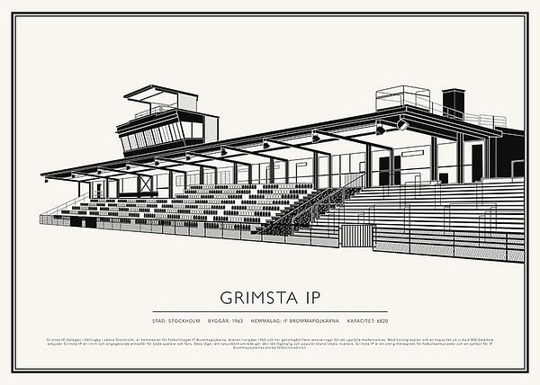 Poster Grimsta IP Vintage Skiss 02 SE