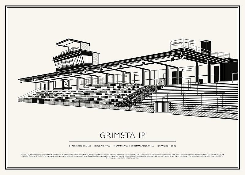 Grimsta IP Vintage Skiss poster-12