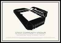 Gtech Community Stadium Vintage Sketch plagát-0