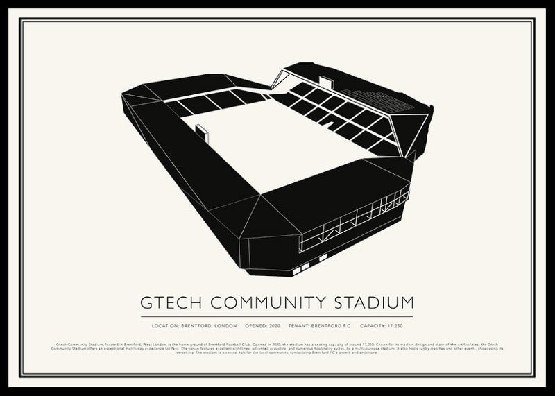 Gtech Community Stadium Vintage Sketch plagát-12