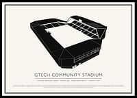 Poster Vintage Sketch Gtech Community Stadium-0