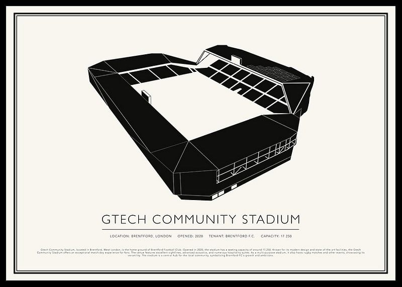 Poster Vintage Sketch Gtech Community Stadium-12