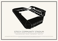 Gtech Community Stadium Vintage Sketch plagát-1