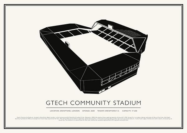 Poster Gtech Community Stadium Vintage Sketch 02 EN