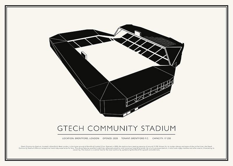 Poster Vintage Sketch Gtech Community Stadium-12