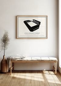 Poster Vintage Sketch Gtech Community Stadium-2