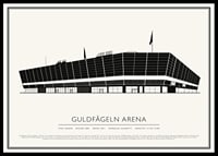Guldfågeln Arena Vintage Skiss poster-0