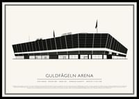 Guldfågeln Arena Vintage Skiss poster-0
