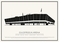 Guldfågeln Arena Vintage Skiss poster-1
