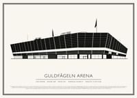 Guldfågeln Arena Vintage Skiss poster-1