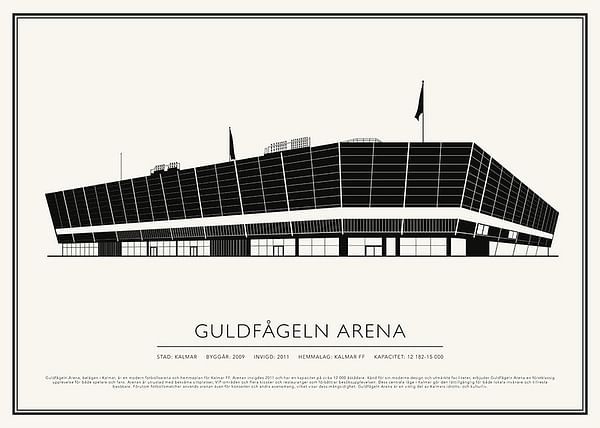 Poster Guldfågeln Arena Vintage Skiss 02 SE
