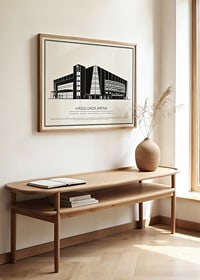 Hägglunds Arena Vintage Skiss poster-2