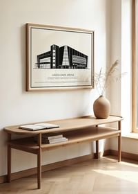 Hägglunds Arena Vintage Skiss poster-2